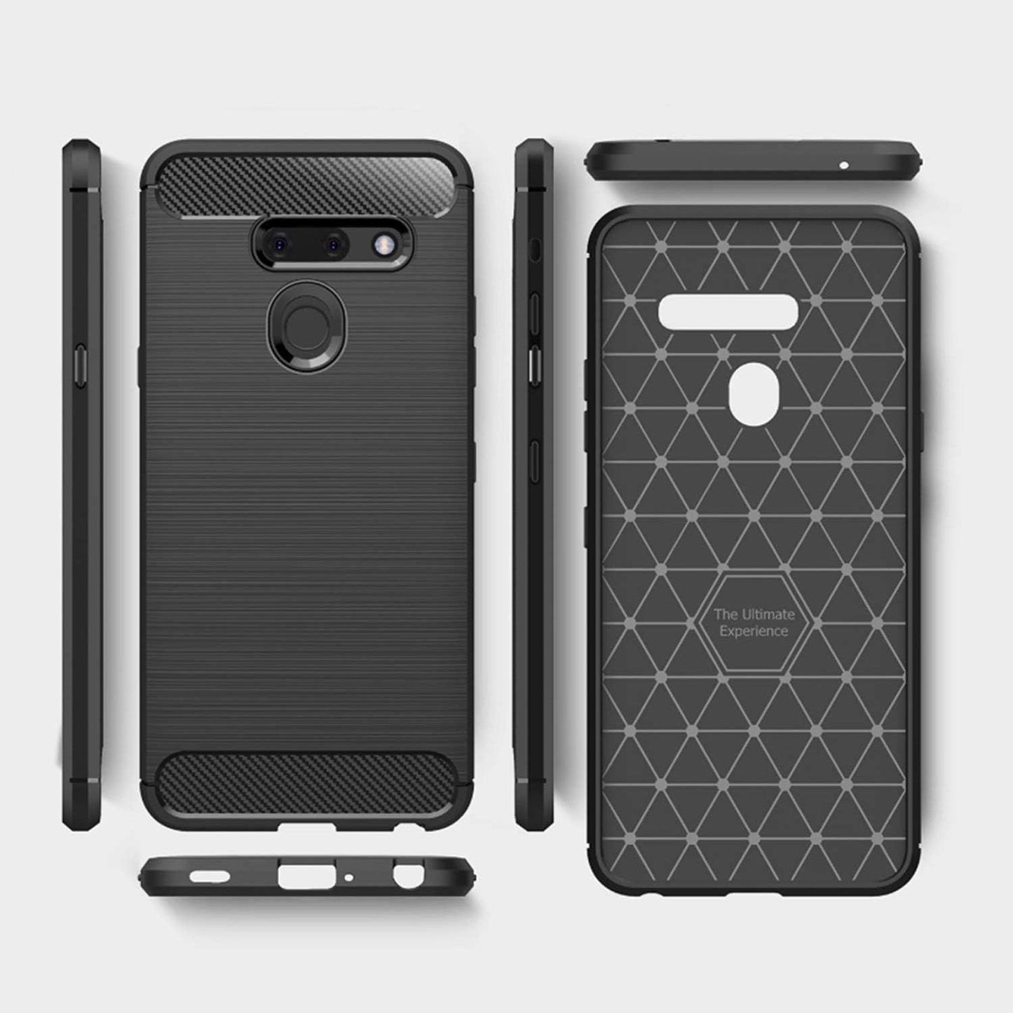 Vultic [Carbon Fiber] Case for LG G8 Thinq, Durable [Shock Absorption] Slim TPU Matte Lightweight Bumper Cover (Black)  Vultic   