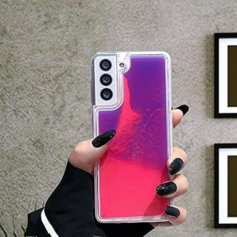 Yatchen Liquid Fluorescent Case for Samsung Galaxy Note 20 Ultra,Luxury Fun Glow in the Darkness Quicksand Clear Soft TPU Back Cover Luminous Shockproof Protector (Rose, Galaxy Note 20 Ultra)  Yatchen   