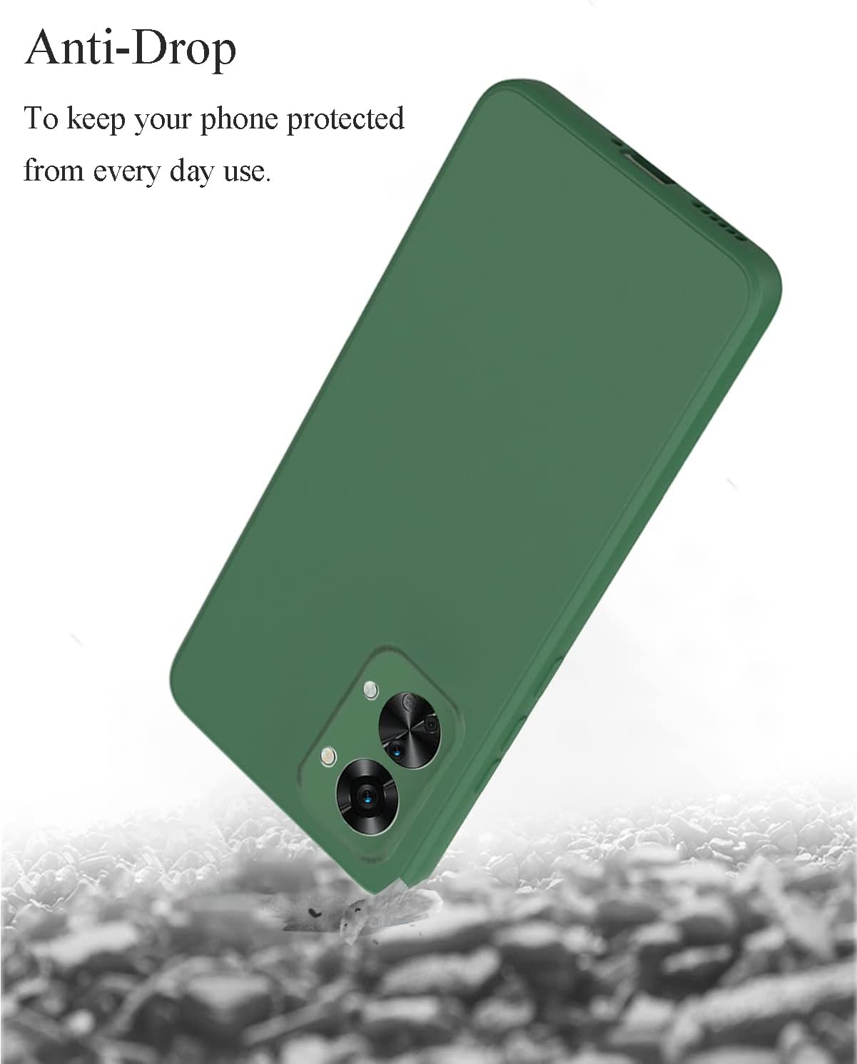 Yarxiawin Compatible for Oneplus Nord 2T Case Silicone Purple, Soft and Silky Oneplus Nord 2T Phone Case Shockproof Cover Anti-Fingerprint (Dark Green)  Yarxiawin   