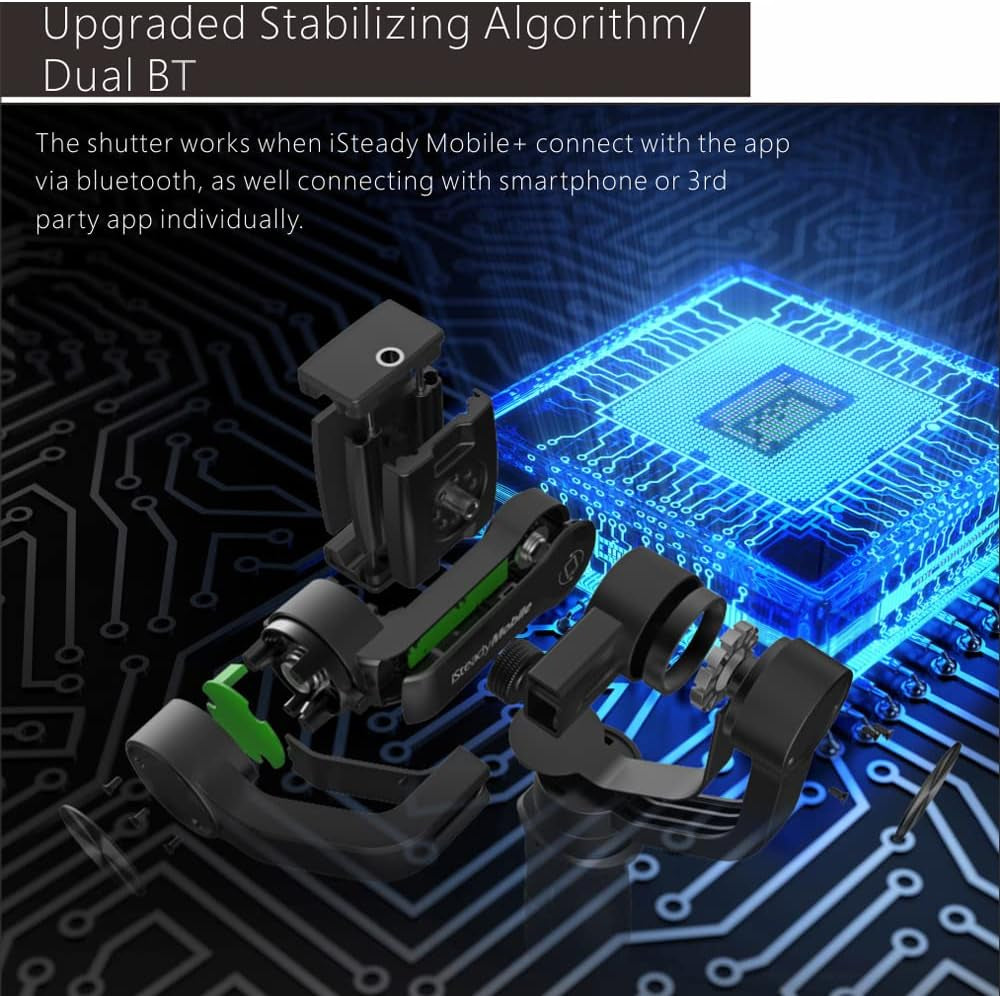 XIXIAN Isteady Mobile+ 3-Axis Handheld Gimbal Stabilizer Auto-Tracking Motion Time Lapse Panoramic Photography Zoom Control Max. Payload 280G Replaent for 13/12/11/X Pro Max 8 Smartphones  XIXIAN   