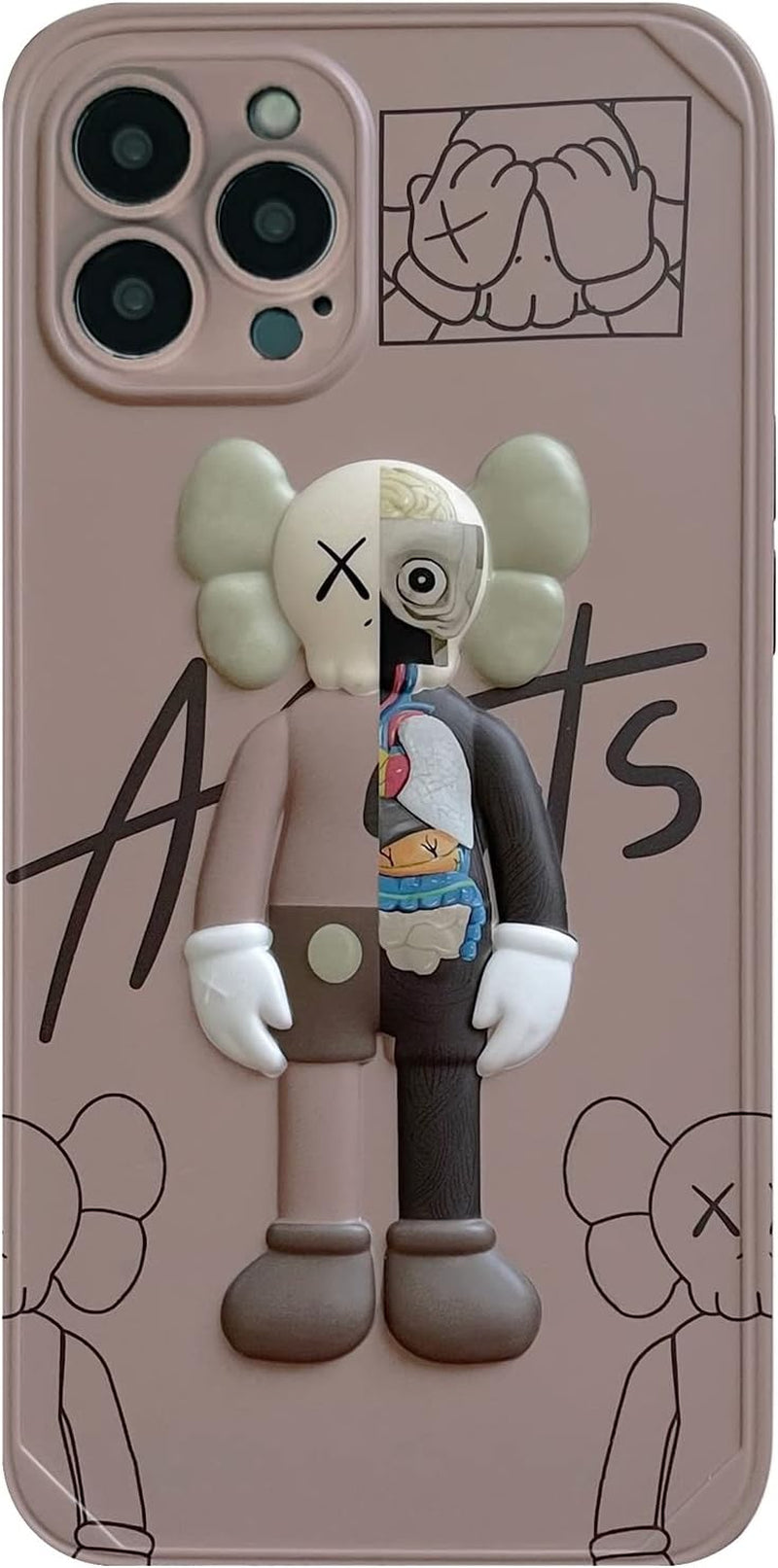 DOWINTIGER Iphone 14 plus Case Graffiti Street Fashion for Boys Kids Teens, Cartoon Hip Hop Anime Character Shockproof TPU and IMD Protection Designer Case for Iphone 14 Plus  DOWINTIGER Brown Iphone 14 Pro 