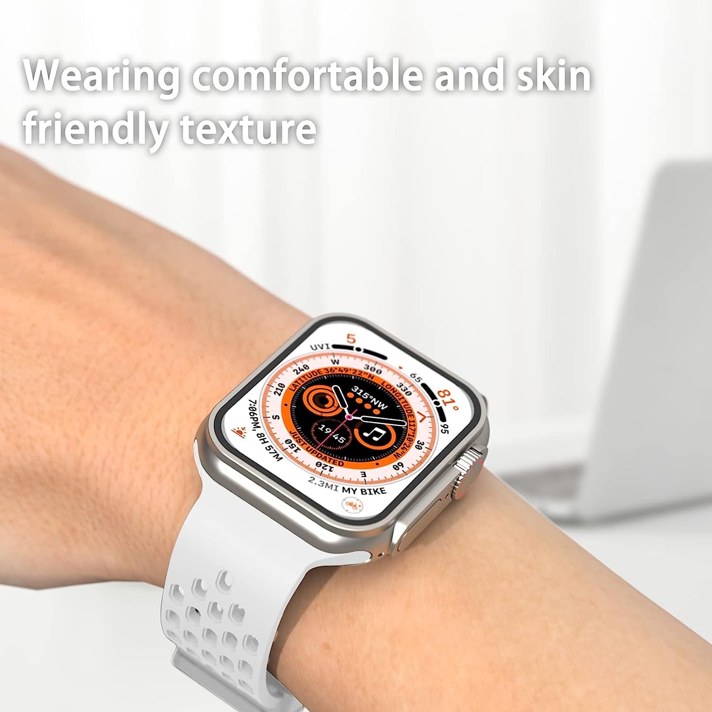 Magnetic Folding Buckle Sport Watch Band,Compatible with Apple Watch Band 38Mm 40Mm 41Mm 42Mm 44Mm 45Mm 49Mm,Soft Silicone Strap for Iwatch Ultra Series 8 7 6 5 4 3 2 1 SE, for Men Women  PZAZT   