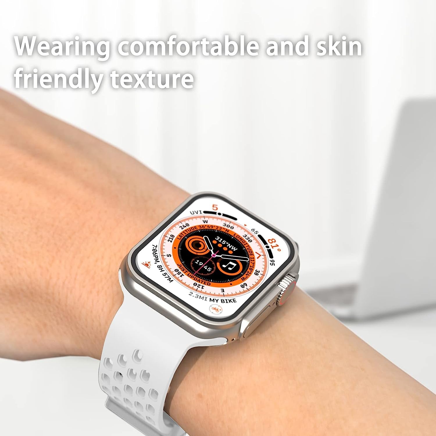 Magnetic Folding Buckle Sport Watch Band,Compatible with Apple Watch Band 38Mm 40Mm 41Mm 42Mm 44Mm 45Mm 49Mm,Soft Silicone Strap for Iwatch Ultra Series 8 7 6 5 4 3 2 1 SE, for Men Women  PZAZT   