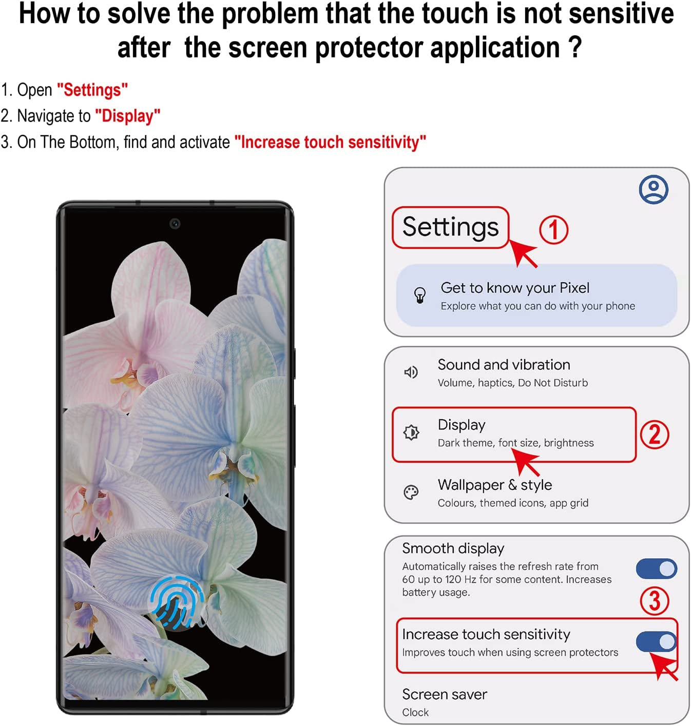 [Fingerprint Compatible] 2 Pack 3D Tempered Glass for Google Pixel 6 Pro Screen Protector + 2 Pack Camera Lens Protector, [Fingerprint Unlock][Anti-Scratch][Work with Case]  Better Future Glass   