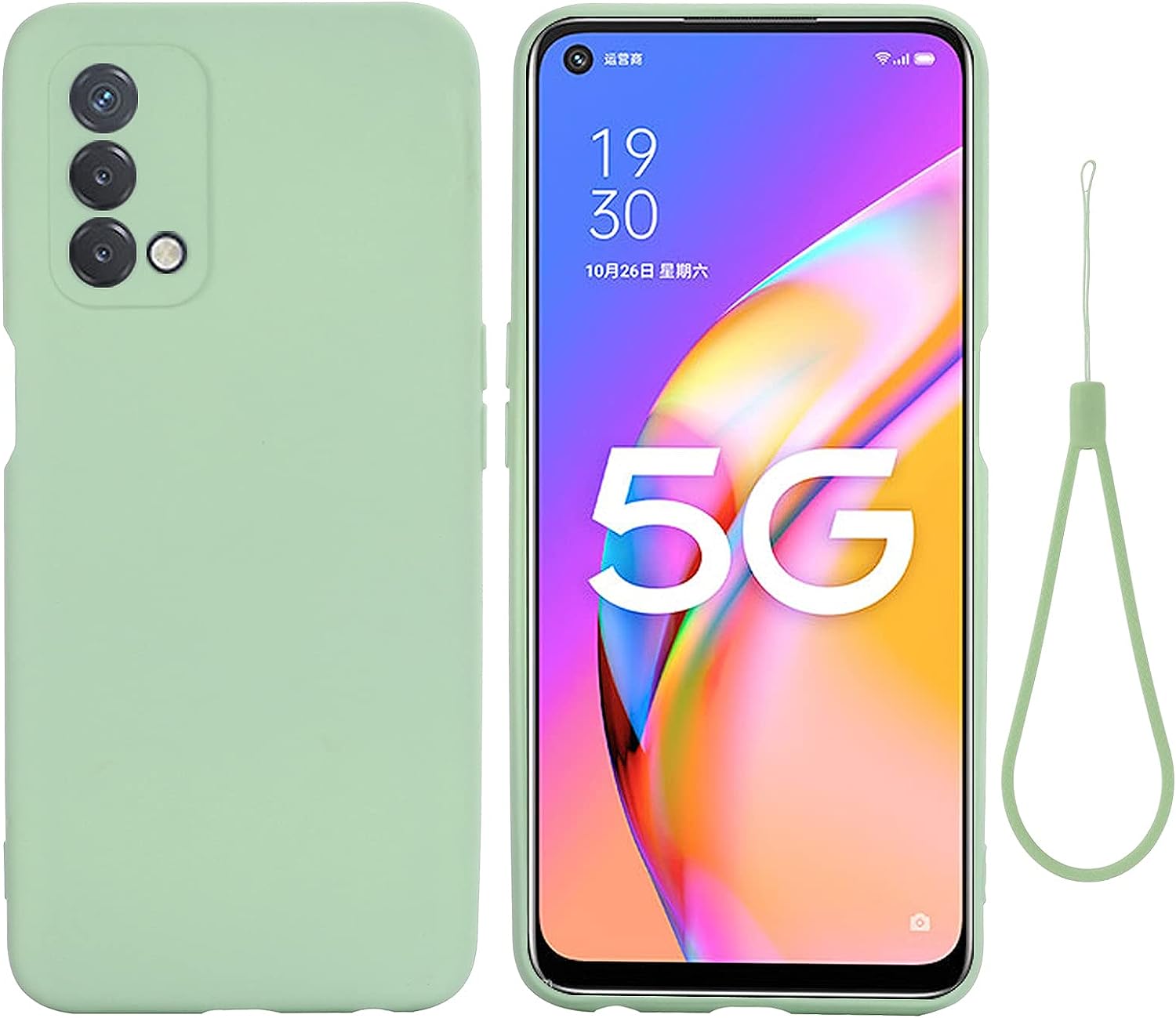 Joie & Joho Compatible with Oneplus Nord N200 5G Case, Ultra Slim Fit Soft Case Silicone Cover with Full Body Bumper Anti-Scratch Shockproof Case for Oneplus Nord N200 5G, Light Green  Joie & Joho Light Green  