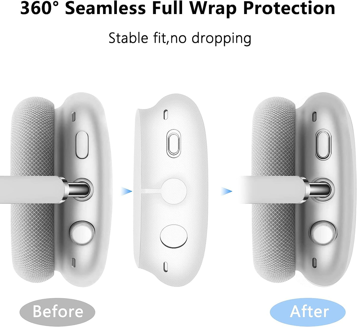 AIIEKZ Case Cover for Airpods Max, Painted Soft TPU Anti-Scratch Protective Ear Cups Case for Apple Airpods Max Headphones (Stars)  AIIEKZ   