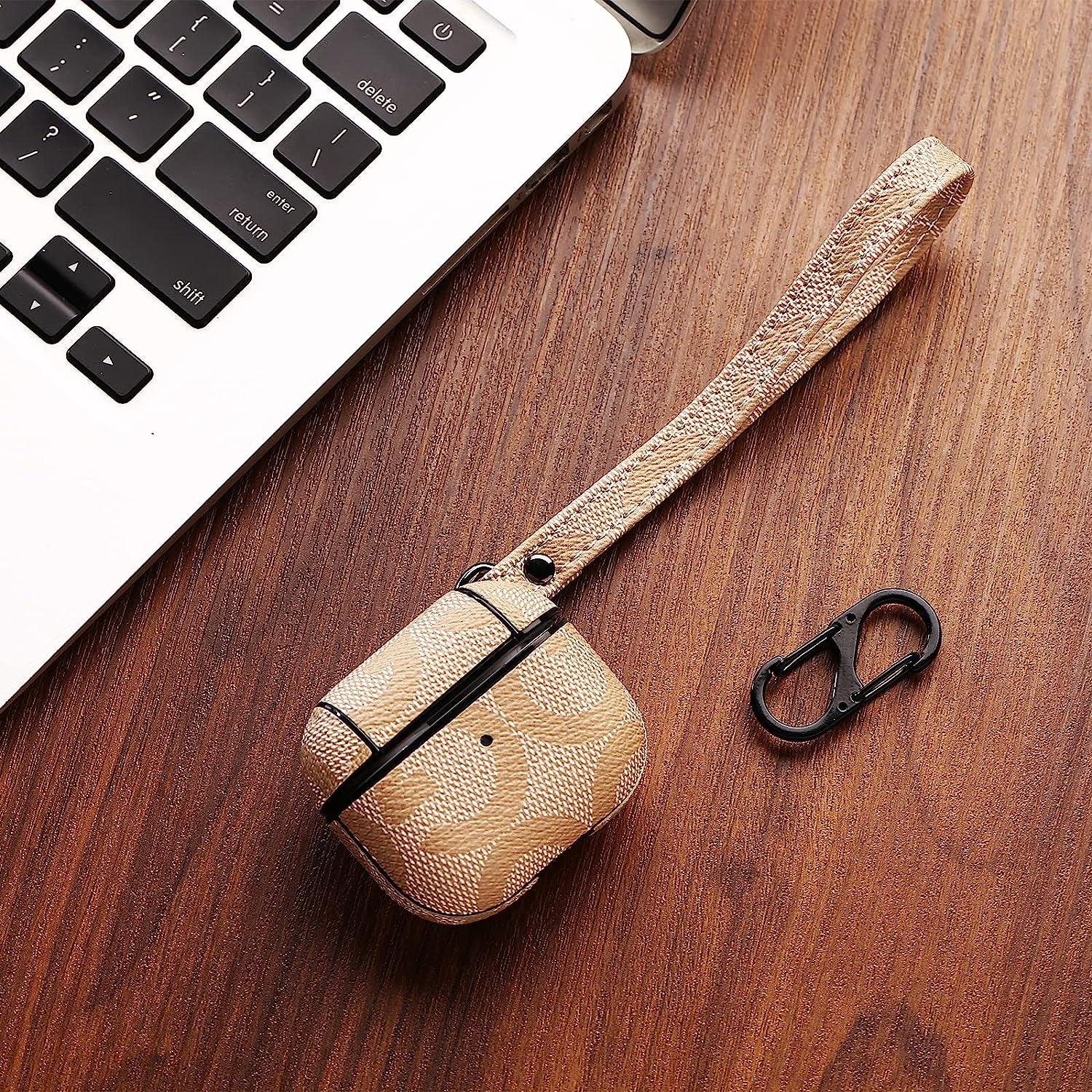 Raimot Airpods 3Rd Leather Elegant Case with Keychain Fully Protective Case for Airpods Accessories Gifts (Airpods 3Rd)  Raimot   