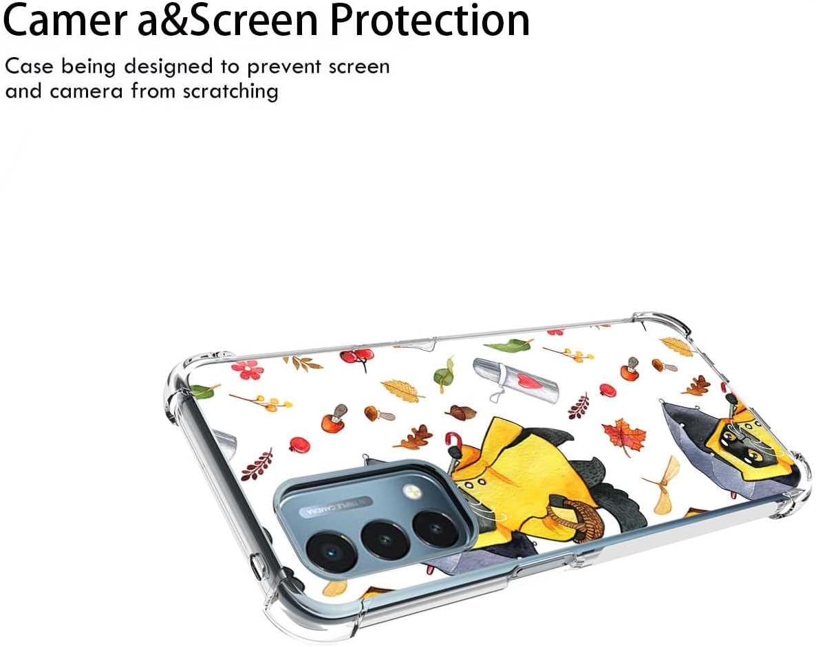 TOSIER Compatible with Oneplus Nord N200 5G/Oppo A93 5G Cat Case, Cute Watercolor Cat Kitten Autumn Leaves Mushroom Pattern for Oneplus Case Girls Boys, Soft TPU Case for Oneplus  TOSIER   