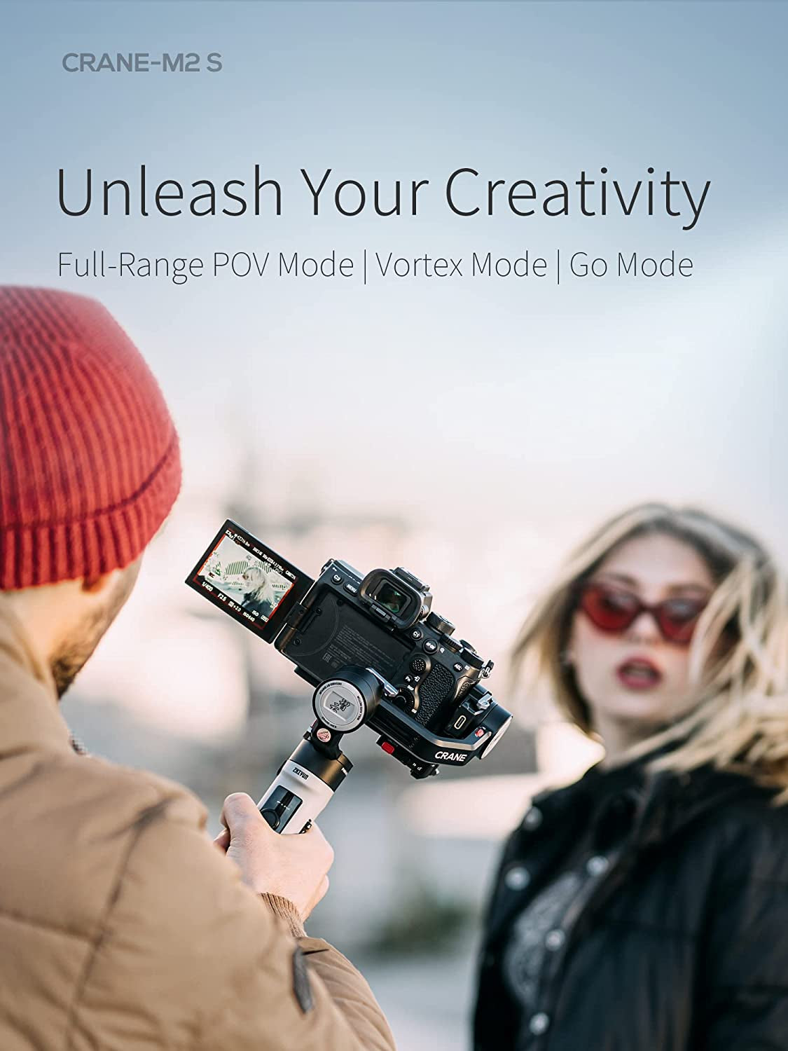 Zhiyun Crane M2S Handheld 3-Axis Stabilizer, Gimbal Stabilizer for Mirrorless Camera, Gopro, Action Camera, Smartphone  zhi yun   