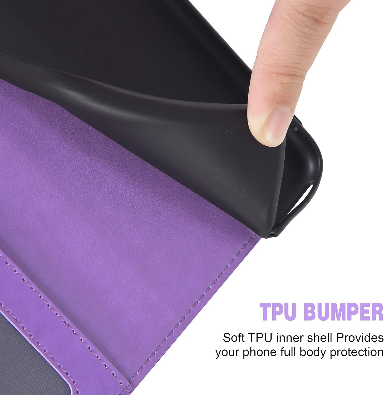 Asuwish Phone Case for Oneplus Nord N200 5G with Screen Protector and Lace Wallet Cover Flip Card Holder Stand Cell Accessories One plus N 200 G5 1 plus 200N 1Plus One+ 1+ N2005G 2021 Women Men Purple  Asuwish   