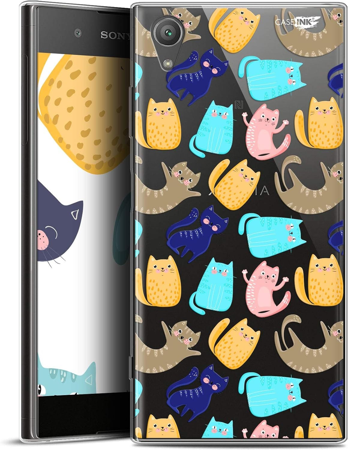 Sony Xperia XA1 plus 5.5" Case, Ultra Slim Black Rabbit Phone Case Cover  Clubcase SARL Chat Danse Sony Xperia Xa1 Plus 