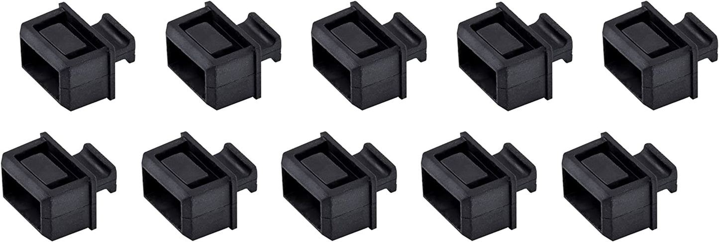 Startech.Com 10 Pack SFP Dust Cover for Open SFP/SFP+ Slot - SFP Plug - Fiber Optic Dust Caps - SFP Port Anti-Dust Cover - Network Switch Port Protector - Durable TPE Material W/Pull Tab (SFPCAP10)  StarTech.com   