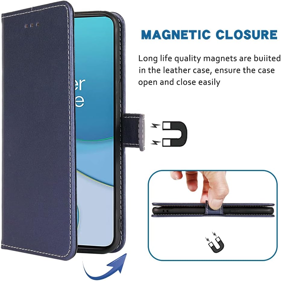 FDCWTSH Compatible with Oneplus 8T Oneplus8T plus 5G Wallet Case Wrist Strap Lanyard Flip Cover Card Holder Cell Phone Cases for One Plus8T on 1 plus 8Tplus 1Plus 8T+ One+ 1+ 1+8T Pro G5 Blue  FDCWTSH   