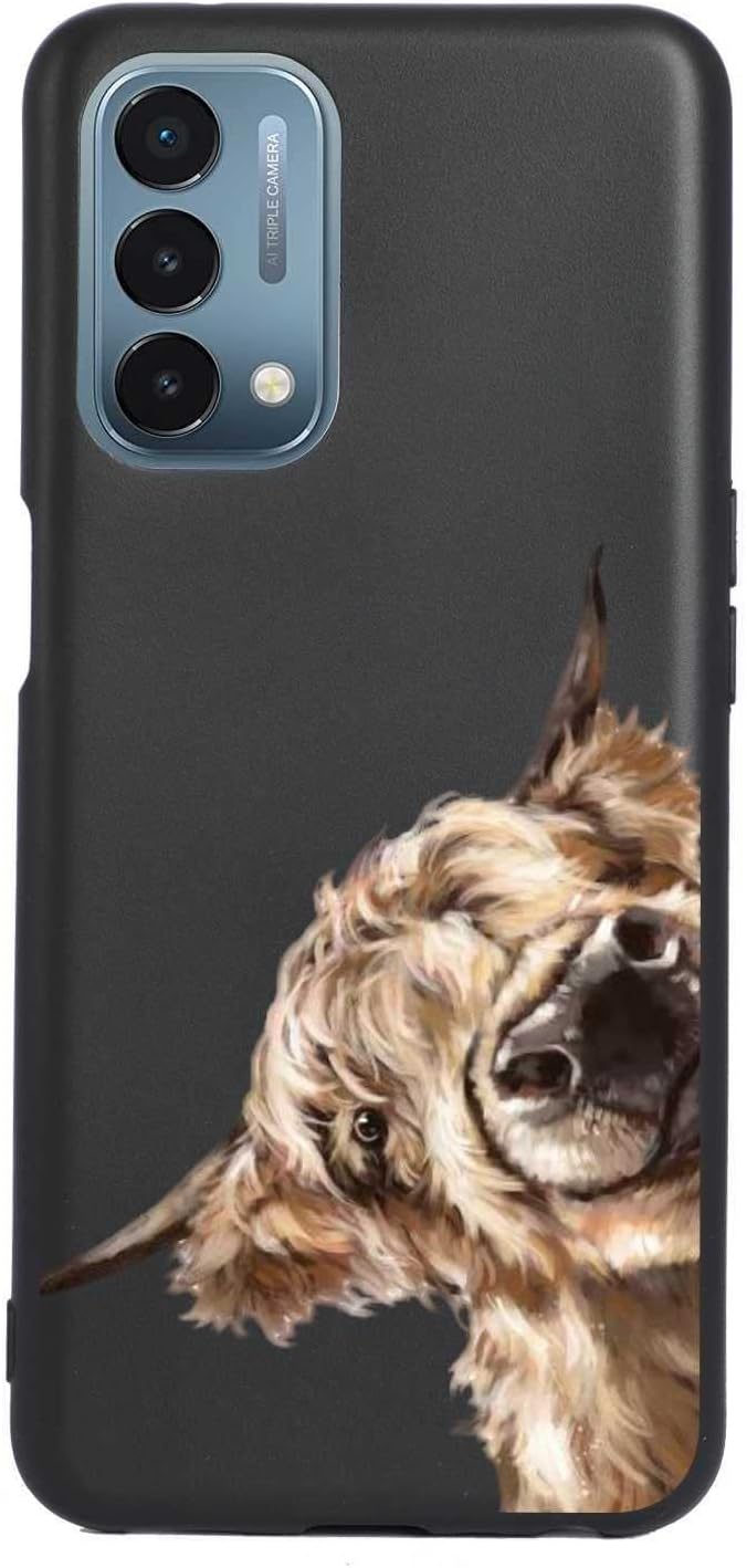 KSHSAA Designed for Oneplus Nord N200 5G Western Case, Western Cowhide Turquoise and Brown Animal Print for Oneplus Case Women Men, Soft Silicone Shockproof Fashion Case for Oneplus  KSHSAA Cow  