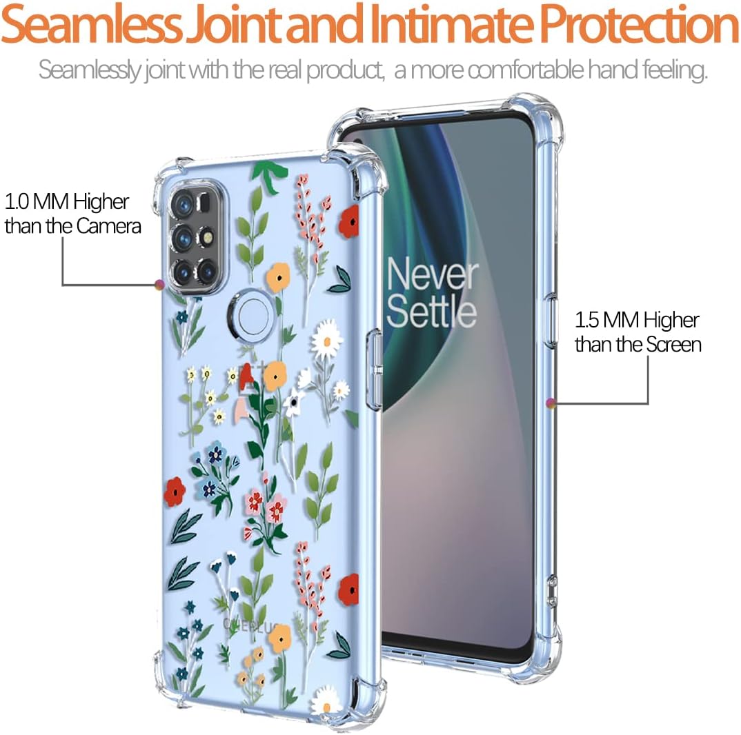 KOARWVC Case for Oneplus Nord N10 Case,Oneplus N10 BE2029 Case Clear with Design Soft TPU Shock Absorption Slim Flower Garden Pattern Protective Back Cover Cases for Oneplus Nord N10 5G Spring Floral  KOARWVC   