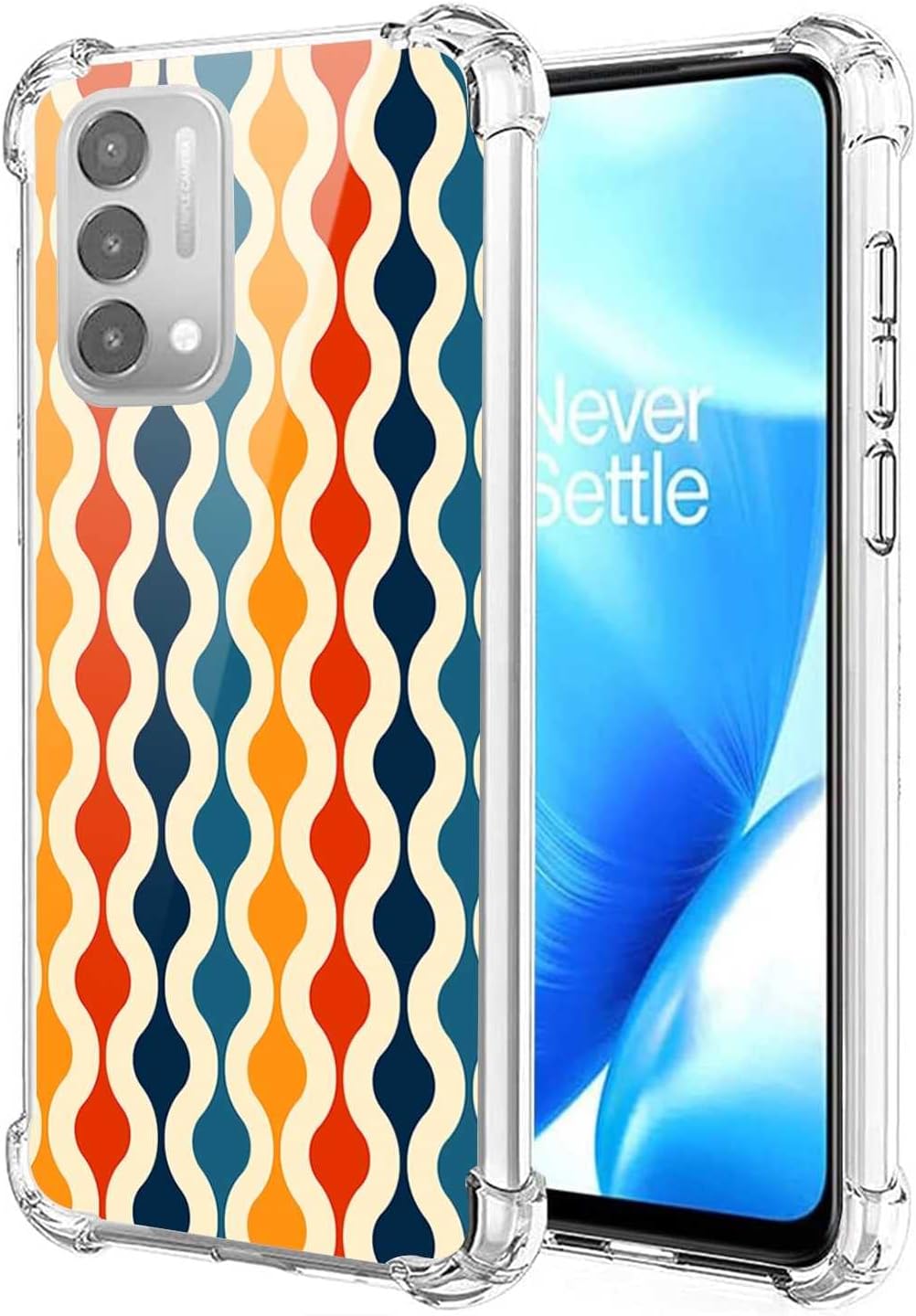 TOSIER Compatible with Oneplus Nord N200 5G/Oppo A93 5G Cat Case, Cute Watercolor Cat Kitten Autumn Leaves Mushroom Pattern for Oneplus Case Girls Boys, Soft TPU Case for Oneplus  TOSIER Retro Colorful Nostalgic Art Oneplus Nord N200 5G 