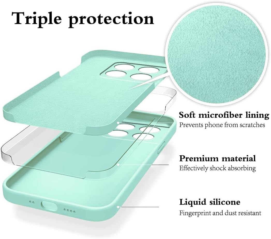 Wousunly Compatible with Oneplus 10 Pro Case Silicone Liquid Pink, Soft Smooth Touch Oneplus 10 Pro Phone Case Silicone Shockproof Thin Cover (Oneplus 10 Pro, Blue)  Wousunly   