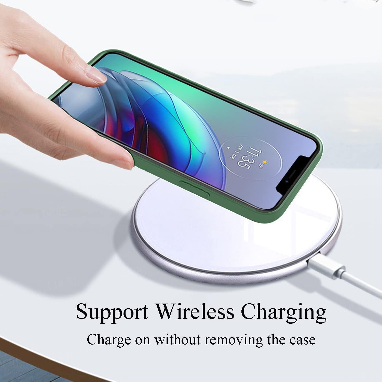 Yarxiawin Compatible for Oneplus Nord 2T Case Silicone Purple, Soft and Silky Oneplus Nord 2T Phone Case Shockproof Cover Anti-Fingerprint (Dark Green)  Yarxiawin   