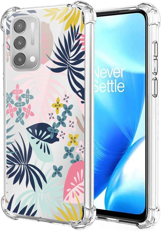 TOSIER Compatible with Oneplus Nord N200 5G/Oppo A93 5G Tropical Case, Colorful Tropical Leaves Floral Groovy Pattern for Oneplus Case Women Girls, Soft TPU Case for Oneplus  TOSIER Colorful Tropical Oneplus Nord N200 5G 
