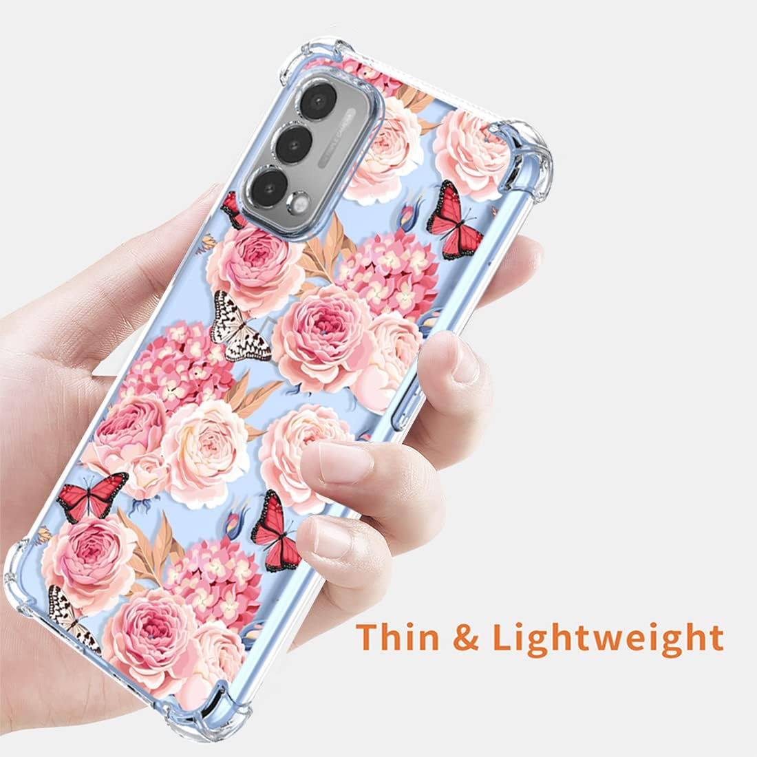 KOARWVC Case for Oneplus Nord N200 Case, Oneplus N200 DE2117 Case Clear with Design Soft TPU Shock Absorption Slim Floral Pattern Protective Back Cover Cases for Oneplus Nord N200 (Flower Butterfly)  KOARWVC   