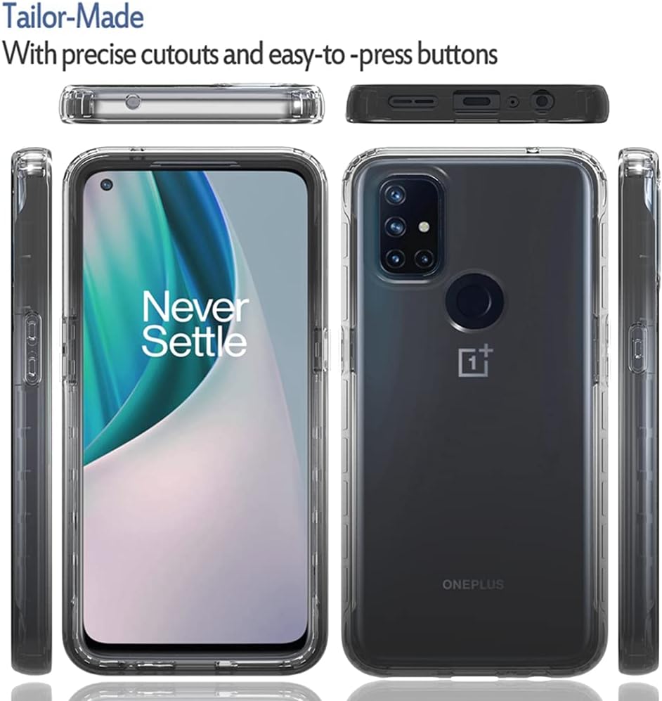 Bohefo Clear Case Compatible with Oneplus Nord N10 5G, Oneplus N10 Case for Girls Women, Cute Crystal TPU Bumper Shockproof Protective Phone Case Cover for Oneplus Nord N10 5G (Black)  Bohefo   