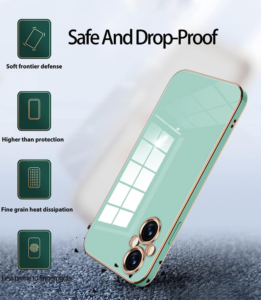 Wousunly Oneplus Nord N20 5G Silicone Case - Shockproof, Thin, Soft, Plating Cover (Green)  Wousunly   