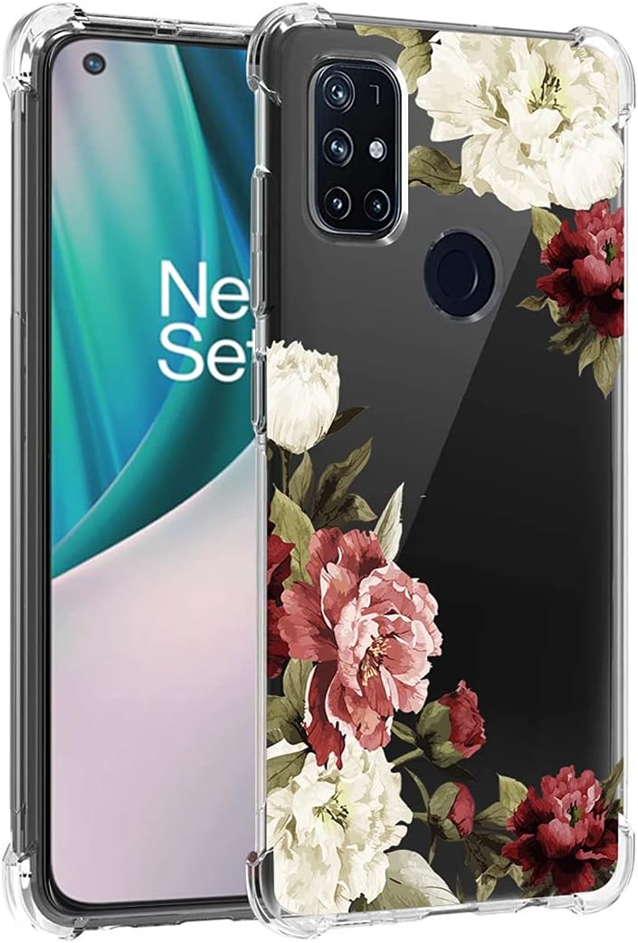 Vavies Case for Oneplus Nord N10 5G, Oneplus N10 5G Case for Girls Women, Slim Shockproof Clear Pattern Soft Flexible TPU Back Phone Protective Cover Cases for Oneplus Nord N10 5G (Blossom Flower)  Vavies   