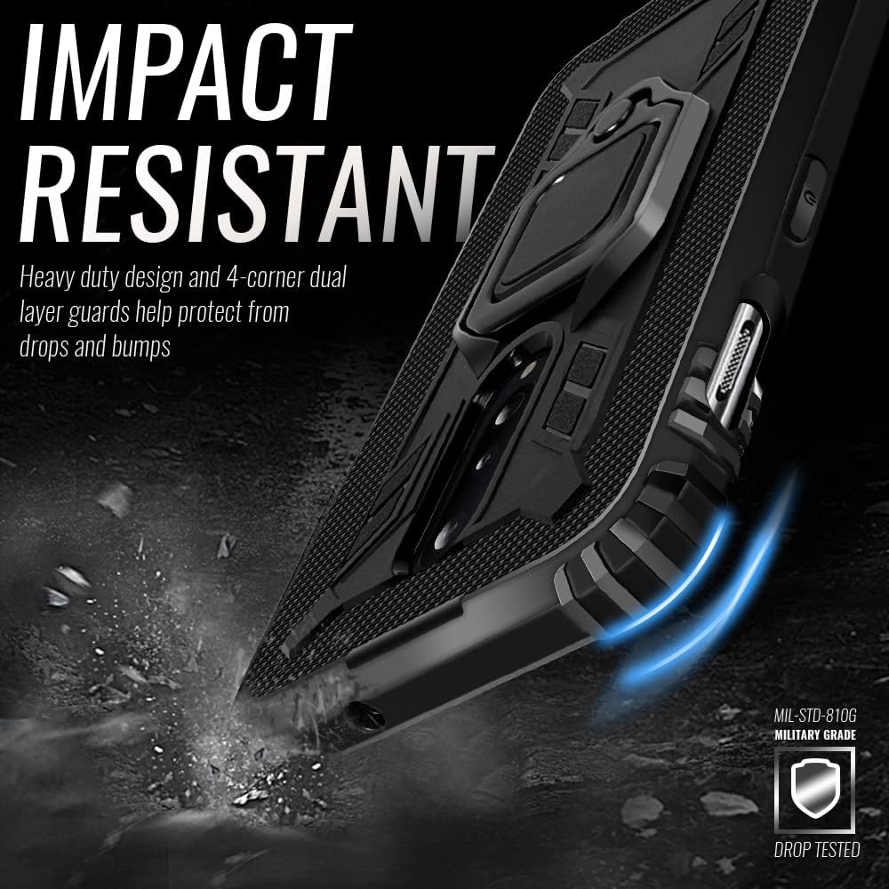 Shields up Oneplus 8 Case, 1+8 Case with Kickstand, | 10Ft. Drop Tested | Carbon Case | Ultra Slim | Lightweight | Scratch Resistant | Shockproof Rugged Protective Cover for Oneplus 8 -Black  Shields Up inc   