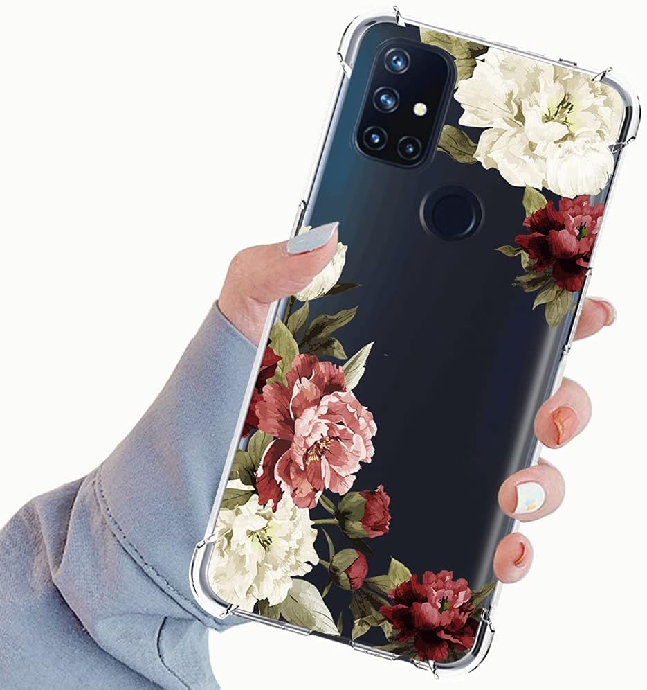 Vavies Case for Oneplus Nord N10 5G, Oneplus N10 5G Case for Girls Women, Slim Shockproof Clear Pattern Soft Flexible TPU Back Phone Protective Cover Cases for Oneplus Nord N10 5G (Blossom Flower)  Vavies   