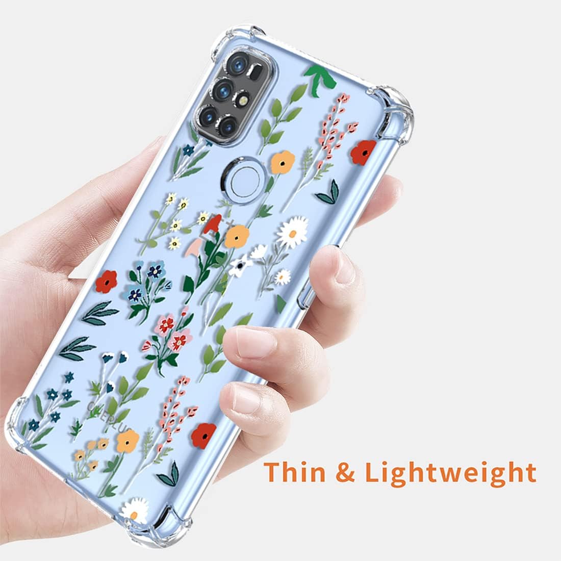 KOARWVC Case for Oneplus Nord N10 Case,Oneplus N10 BE2029 Case Clear with Design Soft TPU Shock Absorption Slim Flower Garden Pattern Protective Back Cover Cases for Oneplus Nord N10 5G Spring Floral  KOARWVC   