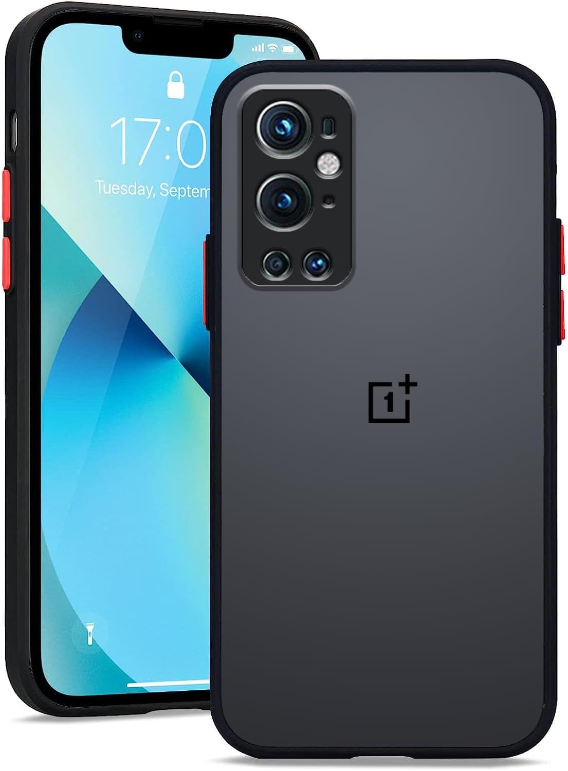 Jancyu Compatible with Oneplus 9 Pro Case Clear, Silicone Oneplus 9 Pro Phone Case Slim Shockproof Four Corner Airbags Drop Slip Protection Cover (Dark Blue)  Jancyu Black  