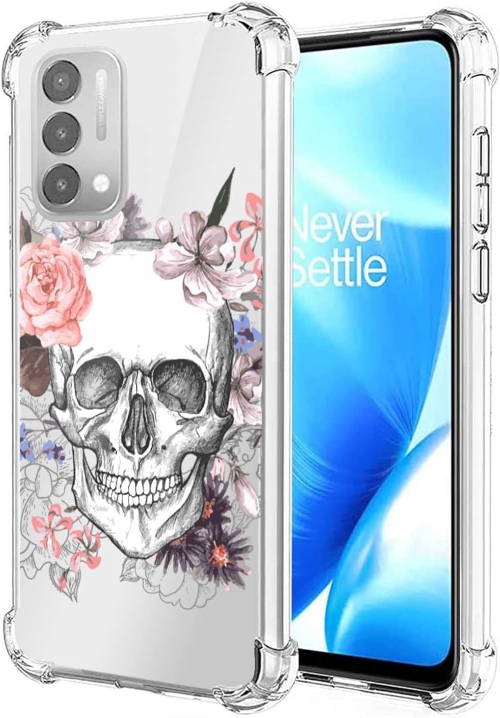 TOSIER Compatible with Oneplus Nord N200 5G/Oppo A93 5G Chicks Case, Cute Kawaii Roosters Chicken Chicks Hens Pattern for Oneplus Case Girls Boys, Soft TPU Case for Oneplus  TOSIER Floral Skull Oneplus Nord N200 5G 