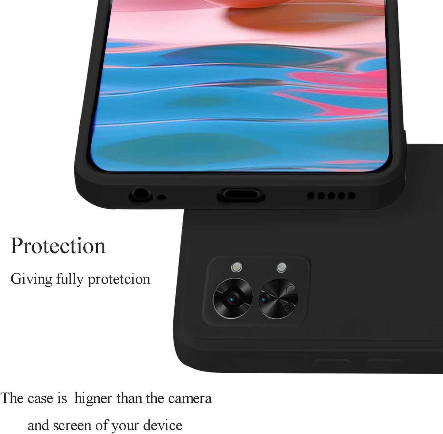 Yarxiawin Compatible for Oneplus Nord 2T Case Silicone Purple, Soft and Silky Oneplus Nord 2T Phone Case Shockproof Cover Anti-Fingerprint (Black)  Yarxiawin   