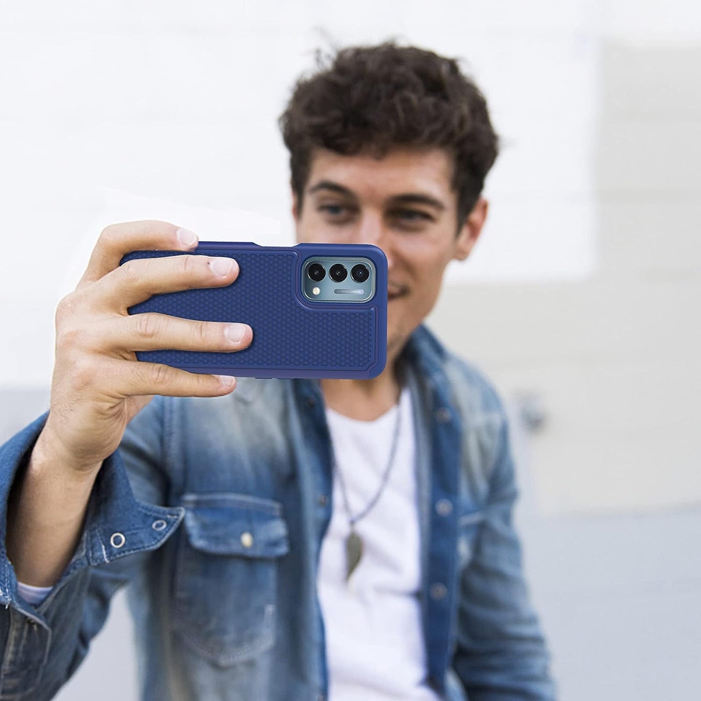 NTZW for Oneplus Nord N200 5G Case: Heavy Duty Shockproof Protective Phone Case [2 Tempered Glass Screen Protector] Anti-Slip Textured Hard Cover + Soft Silicone Bumper, Military Armor Case - Blue  yanshichuang   