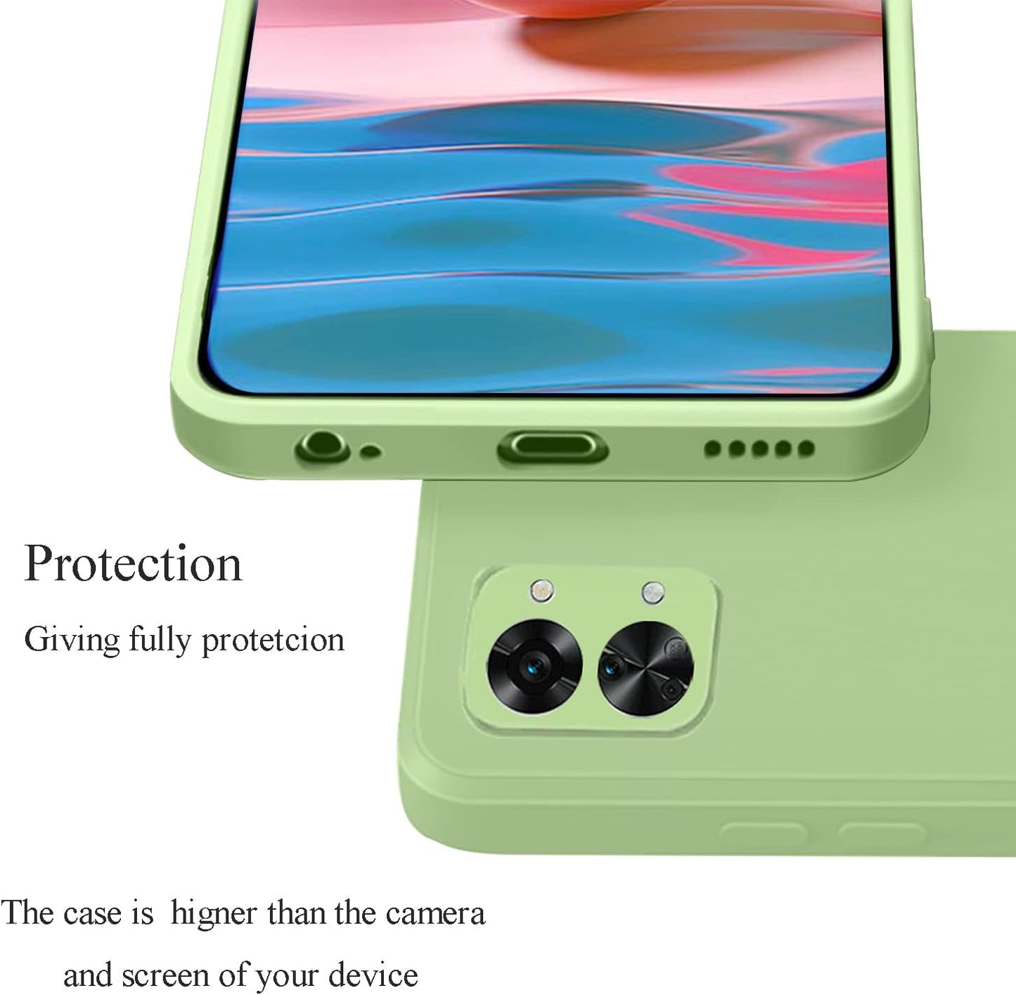 Yarxiawin Compatible for Oneplus Nord 2T Case Silicone Purple, Soft and Silky Oneplus Nord 2T Phone Case Shockproof Cover Anti-Fingerprint (Green)  Yarxiawin   