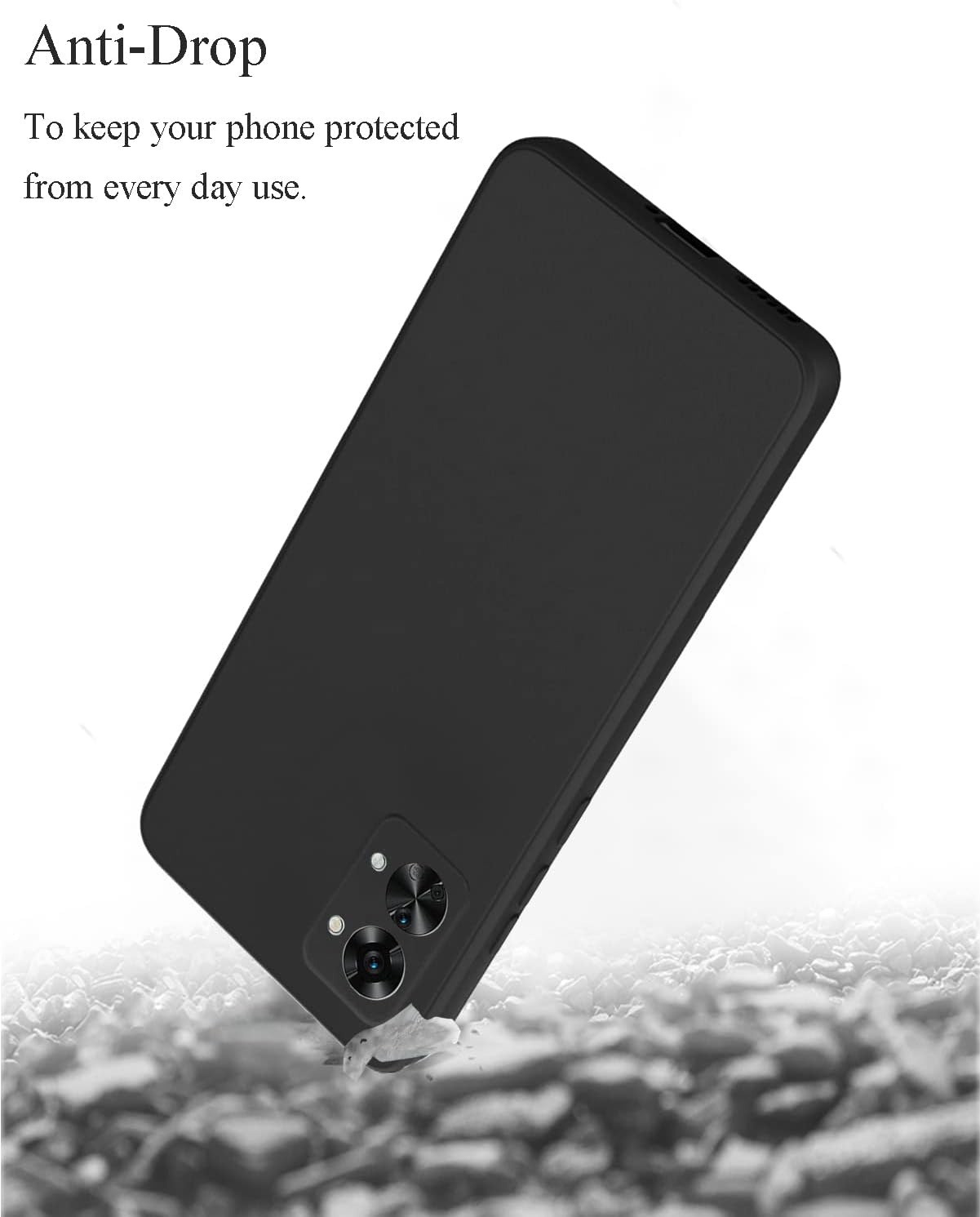 Yarxiawin Compatible for Oneplus Nord 2T Case Silicone Purple, Soft and Silky Oneplus Nord 2T Phone Case Shockproof Cover Anti-Fingerprint (Black)  Yarxiawin   