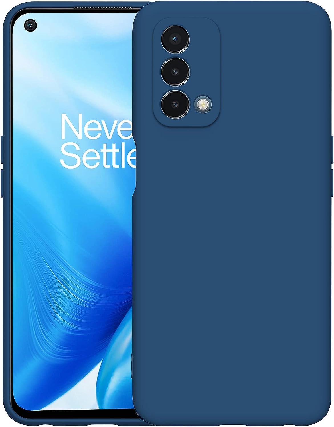 Foluu for Oneplus Nord N200 5G Case, Liquid Silicone Gel Rubber Bumper Case with Soft Microfiber Lining Cushion Slim Hard Shell Shockproof Protective Cover for Oneplus Nord N200 5G 2021 (Blue)  Foluu Nord N200 5G 2021-Blue Oneplus Nord N200 5G 2021 