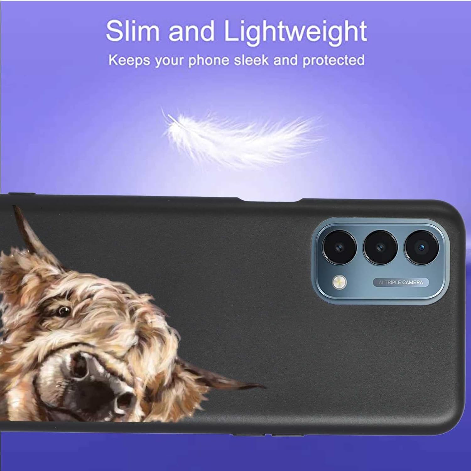 KSHSAA Designed for Oneplus Nord N200 5G Highland Cow Case, Western Highland Cow Country Farmgirl Animal for Oneplus Case Women Girls, Soft Silicone Shockproof Case for Oneplus  KSHSAA   