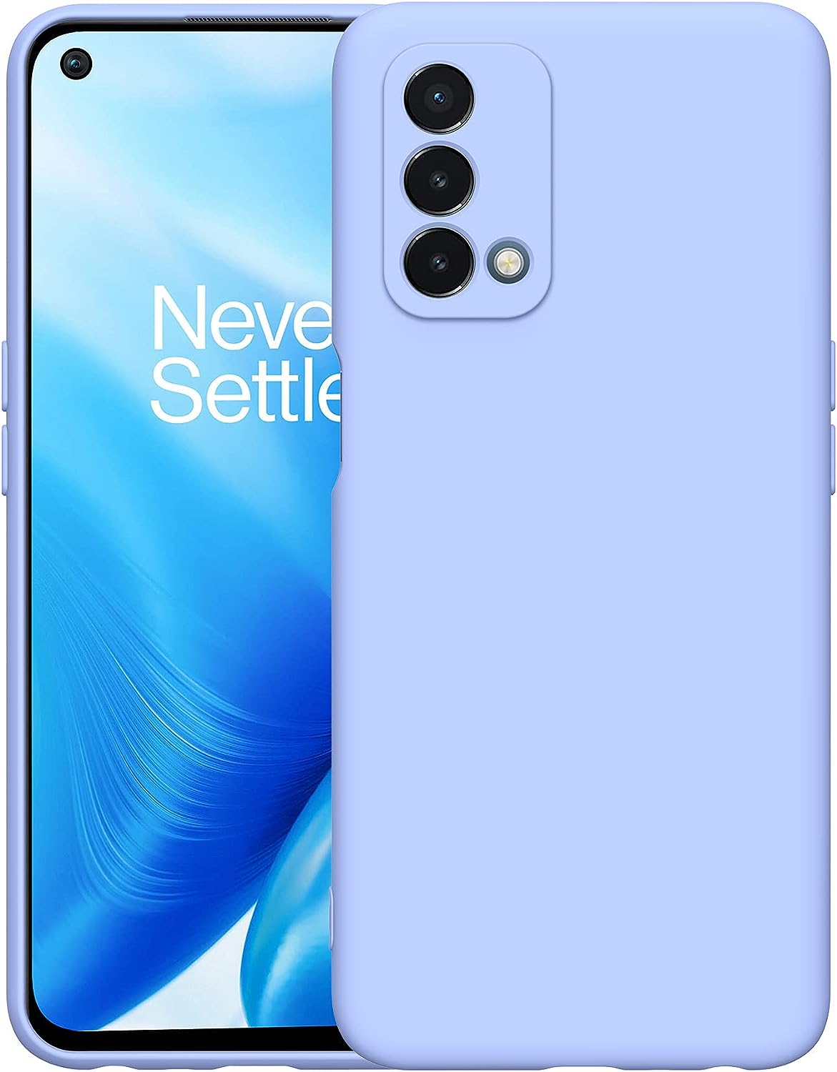 Foluu for Oneplus Nord N200 5G Case, Liquid Silicone Gel Rubber Bumper Case with Soft Microfiber Lining Cushion Slim Hard Shell Shockproof Protective Cover for Oneplus Nord N200 5G 2021 (Blue)  Foluu Nord N200 5G 2021-Purple Oneplus Nord N200 5G 2021 