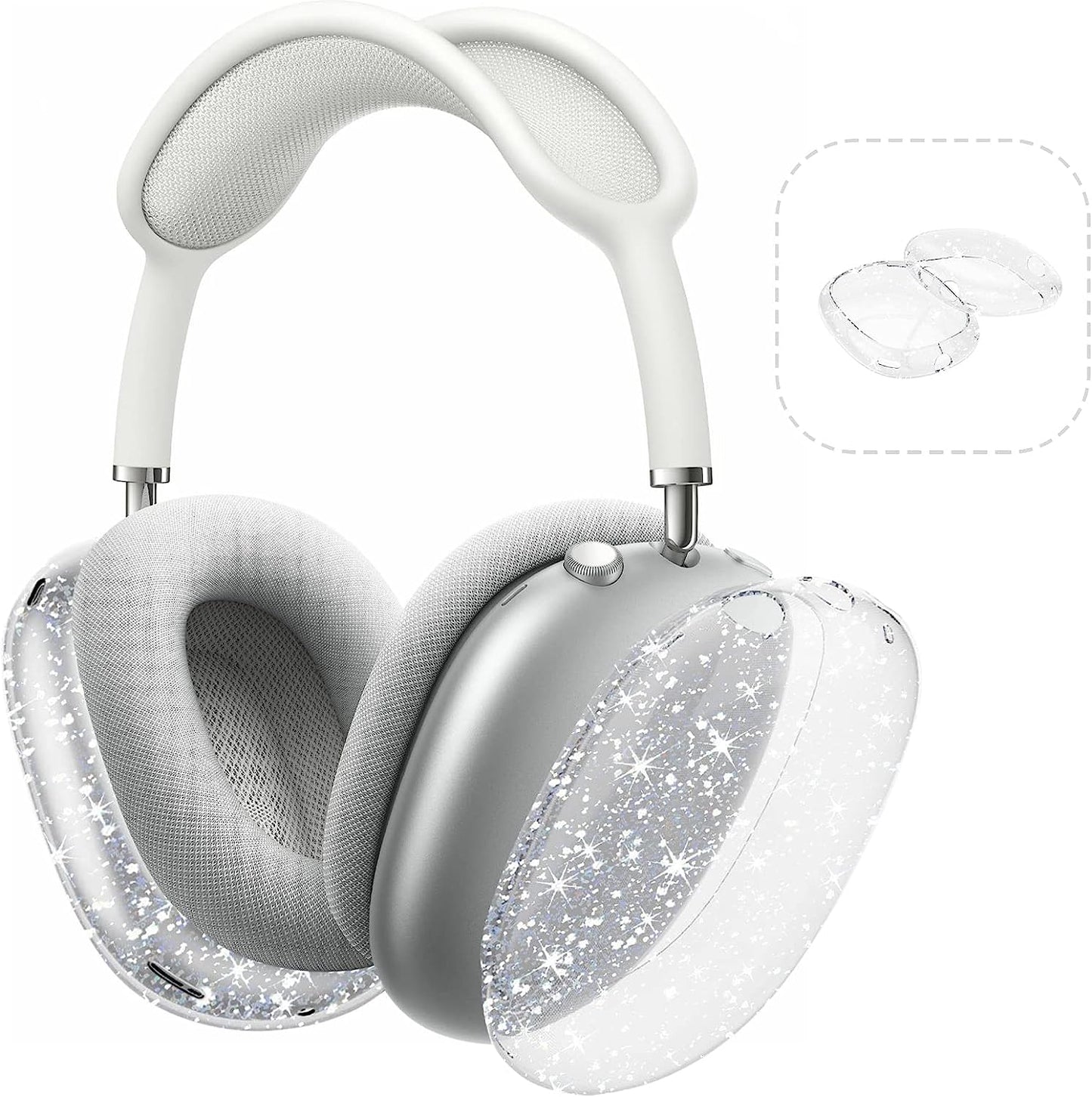 Aiaabq for Airpods Max Case Cover, Clear Soft TPU Skin Anti-Scratch, Transparent Accessories Ultra Protective Cover for Apple Airpods Max Headphones Case  Aiaabq   