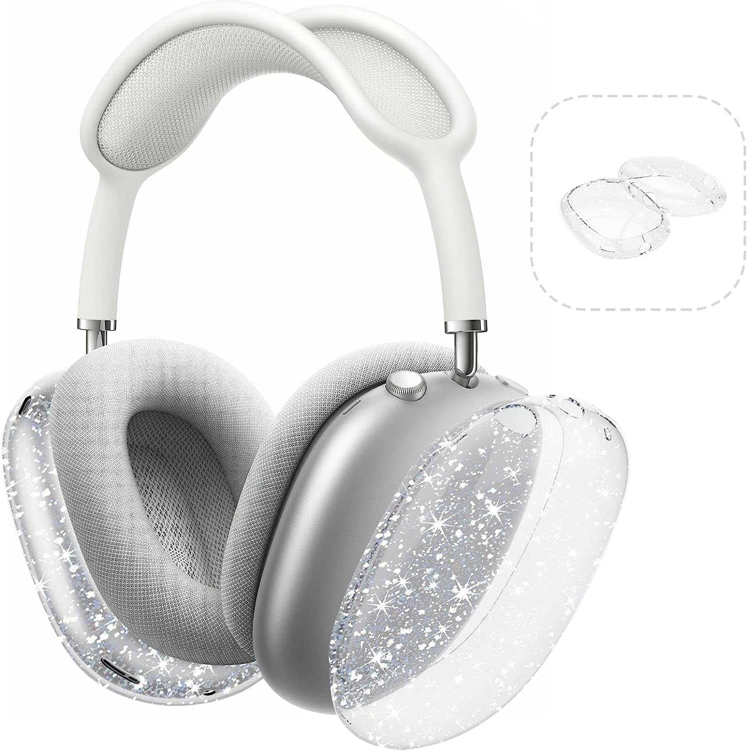 Aiaabq for Airpods Max Case Cover, Clear Soft TPU Skin Anti-Scratch, Transparent Accessories Ultra Protective Cover for Apple Airpods Max Headphones Case  Aiaabq   