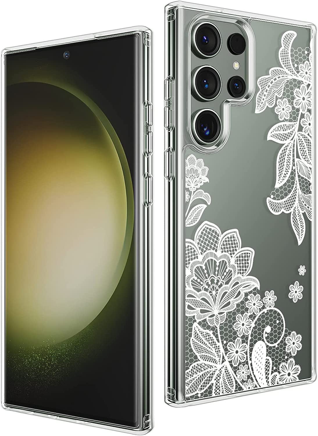 ANNGELAS Magnetic Phone Case Compatible with Samsung Galaxy S23 – Shockproof Cell Phone Case Works with Wireless Charging, Magsafe Card Wallet – Sleek Protective Case – Matte Black  ANNGELAS Z-Lace white Samsung Galaxy S23 Ultra,6.8 inch 