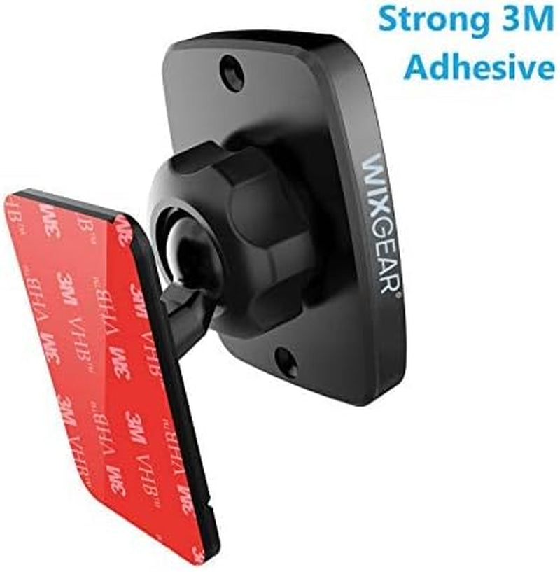 Wixgear (2 Pack Universal Stick on Dashboard Magnetic Phone Car Mount, for Cell Phones and Mini Tablets with Fast Swift-Snap Technology, (Newer Bigger Model)  WixGear   