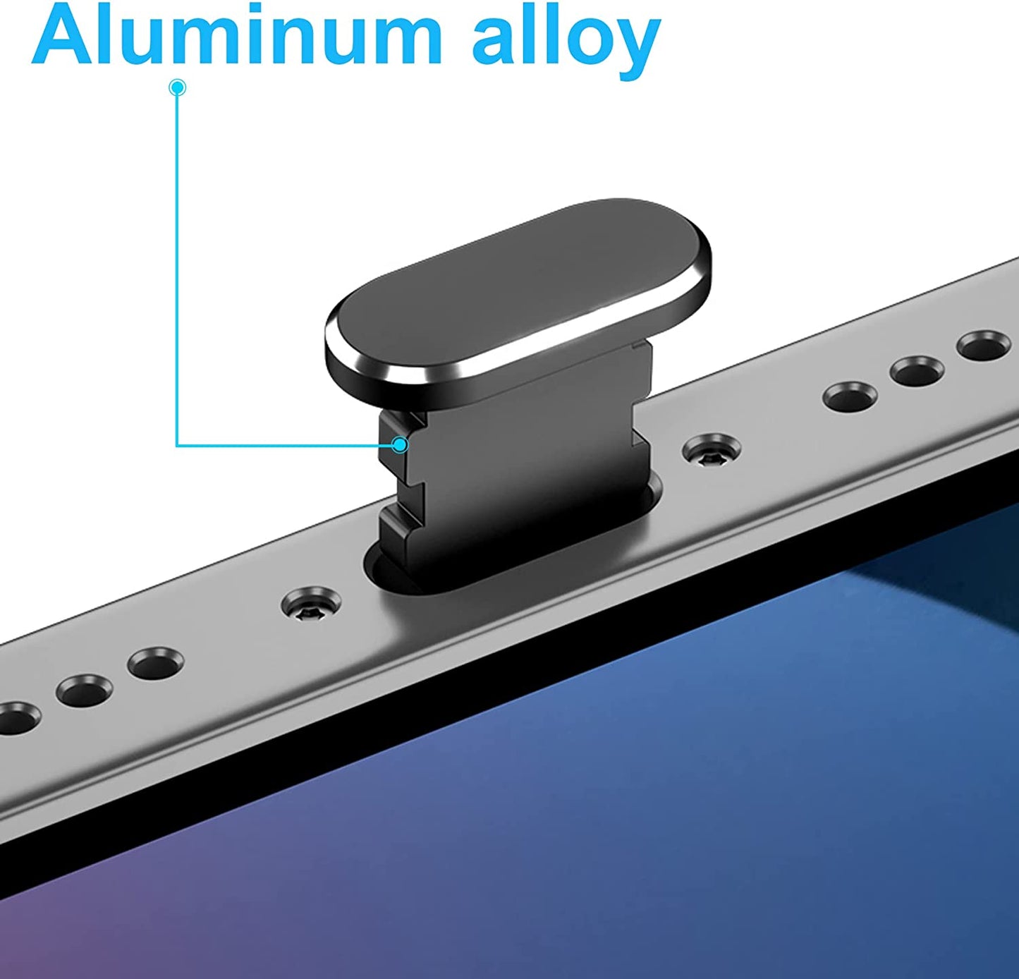 Gavemi Iphone Dust Plug Compatible with Iphone and Airpods, Lightning Port Plug Protector Charging Port anti Dust Cover Includes Speaker Cover (Black)  Bstq   