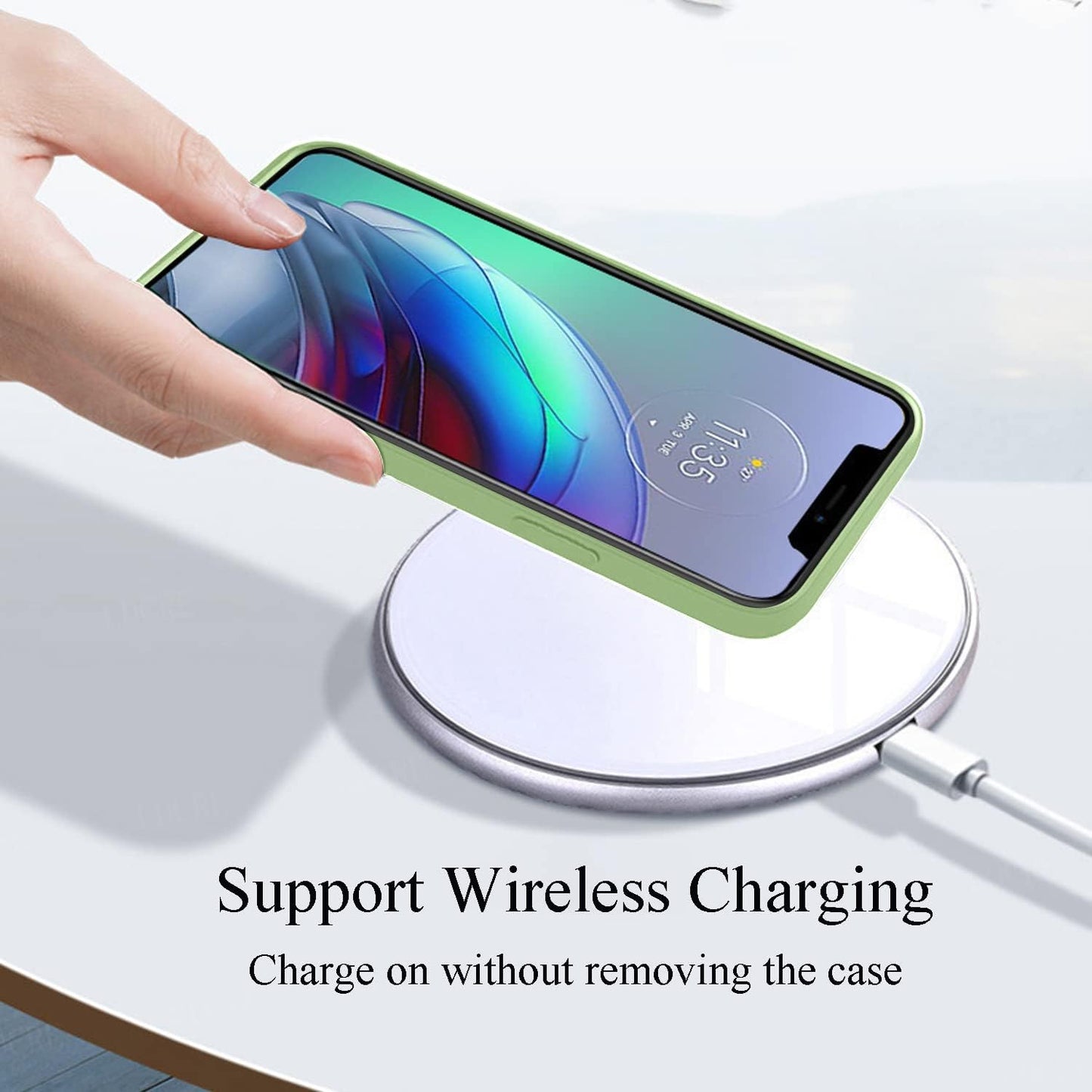 Yarxiawin Compatible for Oneplus Nord 2T Case Silicone Purple, Soft and Silky Oneplus Nord 2T Phone Case Shockproof Cover Anti-Fingerprint (Green)  Yarxiawin   