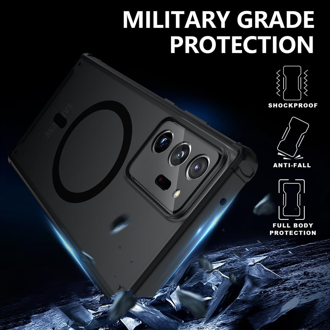 TIANNIUKE Magnetic Case for Samsung Galaxy Note 20 Ultra, Translucent Matte Anti-Fingerprint,Compatible with Magsafe,Slim Fit Shockproof Protective Phone Case for Galaxy Note 20 Ultra Case  TIANNIUKE   