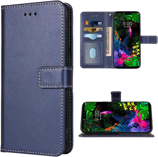 FDCWTSH Compatible with LG G8 Thinq Wallet Case Wrist Strap Lanyard Leather Flip Cover Card Holder Stand Cell Accessories Phone Cases for LGG8 Thin Q G 8 LG8 G8Thinq Lgg8Thinq 8G Blue  FDCWTSH   