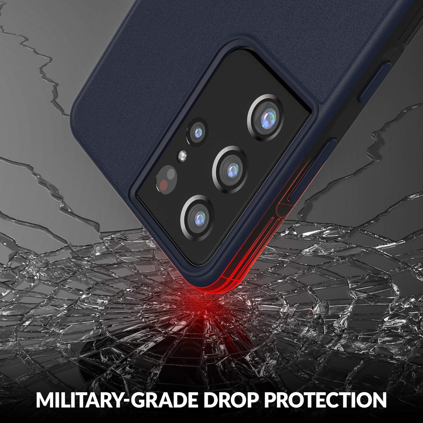 Crave Slim Guard for Galaxy S21 Ultra Case, Shockproof Case for Samsung Galaxy S21 Ultra, S21 Ultra 5G (6.8 Inch) - Navy  Crave   