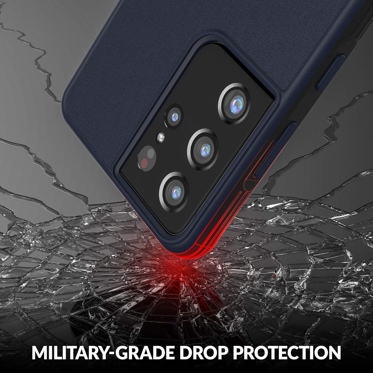 Crave Slim Guard for Galaxy S21 Ultra Case, Shockproof Case for Samsung Galaxy S21 Ultra, S21 Ultra 5G (6.8 Inch) - Navy  Crave   