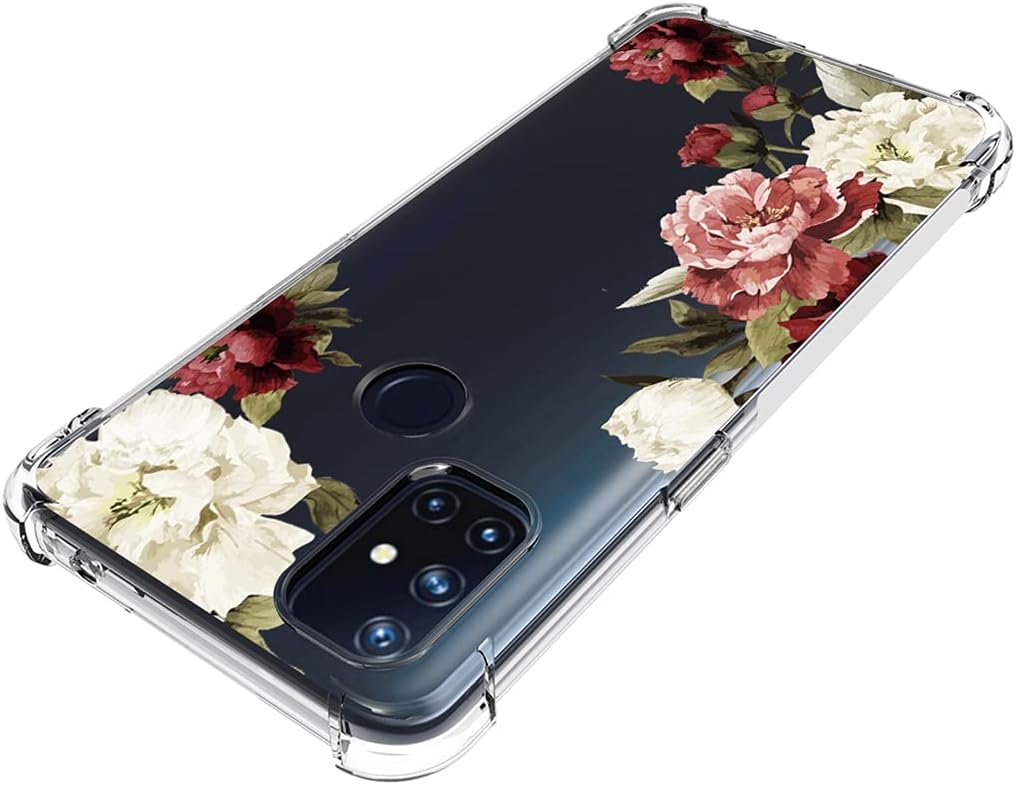 Vavies Case for Oneplus Nord N10 5G, Oneplus N10 5G Case for Girls Women, Slim Shockproof Clear Pattern Soft Flexible TPU Back Phone Protective Cover Cases for Oneplus Nord N10 5G (Blossom Flower)  Vavies   